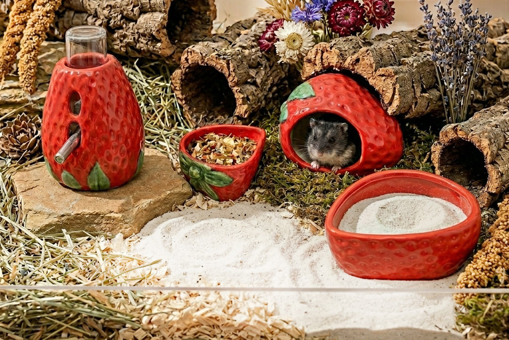 Glirex NatureSupplies - Kerámia eper házikó