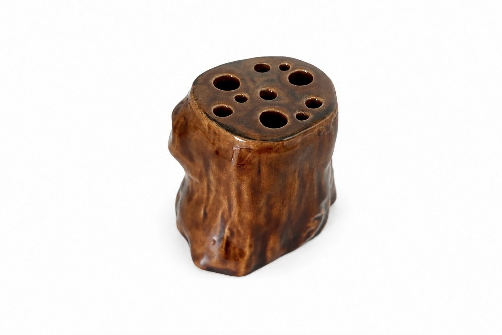 Glirex NatureSupplies - Kerámia szálaseledel tartó farönk