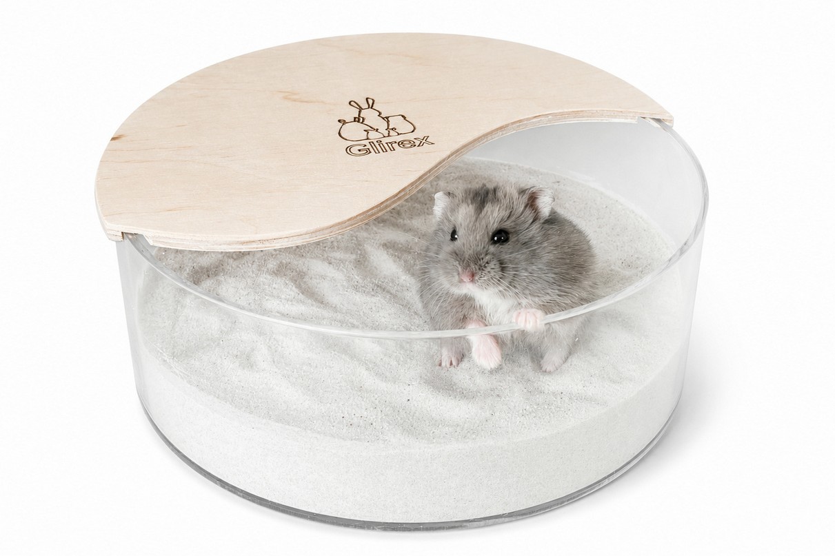 Glirex NatureSupplies - Plexi körhomokozó féltetővel