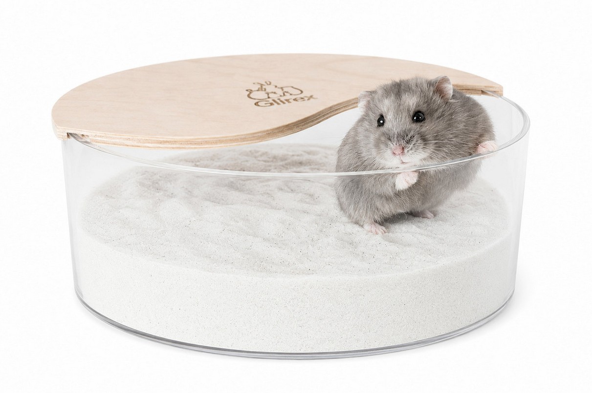 Glirex NatureSupplies - Plexi körhomokozó féltetővel