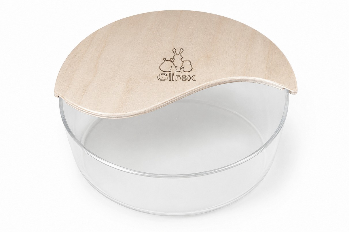 Glirex NatureSupplies - Plexi körhomokozó féltetővel