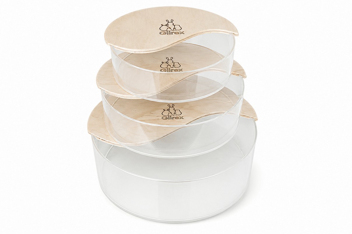 Glirex NatureSupplies - Plexi körhomokozó féltetővel